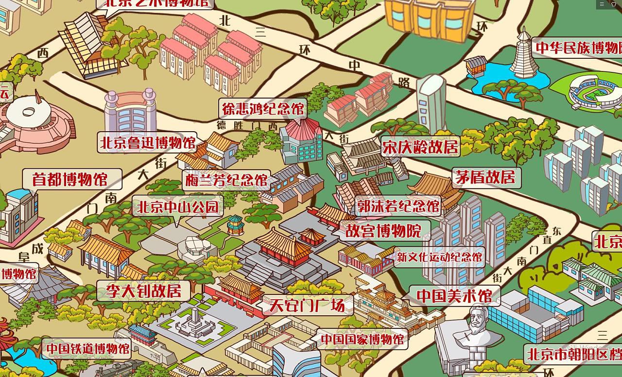 毛阳镇手绘地图景区的文化印记